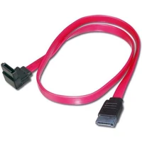 PremiumCord SATA datový kabel zalomený 90° 0,5m - Kabely a redukce