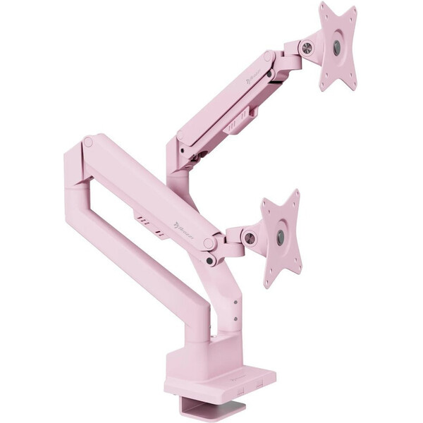 AROZZI ALZARE NEO DUO stolní držák pro 2 monitory růžový