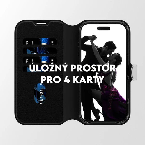 PanzerGlass® CARE Tango 2v1 Wallet pouzdro s MagSafe Apple iPhone Air černé - Pouzdra - Obrázek UQDH000K01