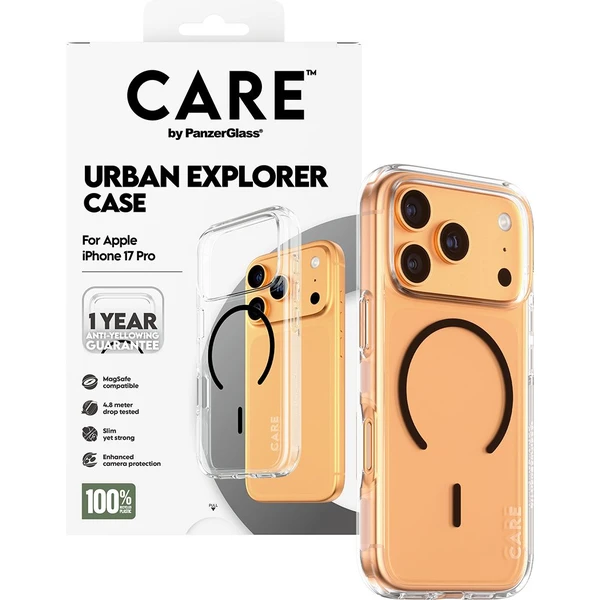 PanzerGlass® CARE Urban kryt s MagSafe Apple iPhone 17 Pro čirý/černý - Pouzdra - Obrázek UREH000K01