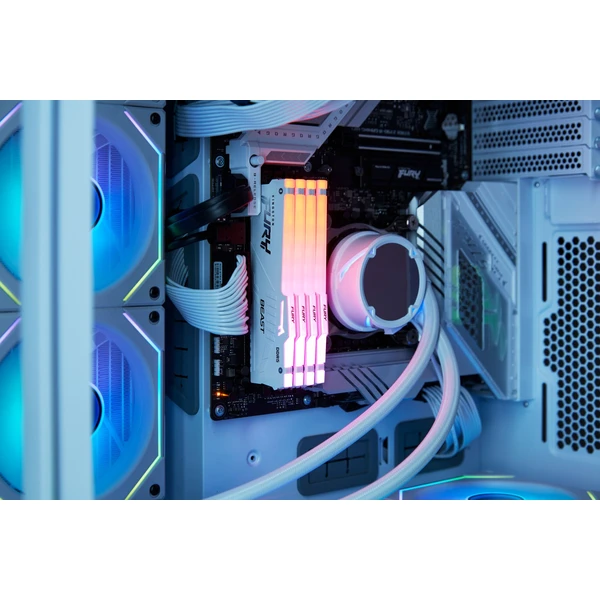 Kingston FURY Beast White RGB DDR5 64GB 5600MT/s CL40 DIMM (2x32GB) XMP - Operační paměti - Obrázek URWN100501