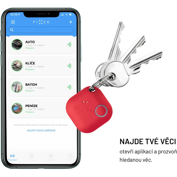 FIXED Smile PRO Smart tracker červený - Lokátory - Obrázek US95300401