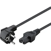 PremiumCord napájecí kabel s vidlicí k počítači 230V 2m černý - Kabely a redukce
