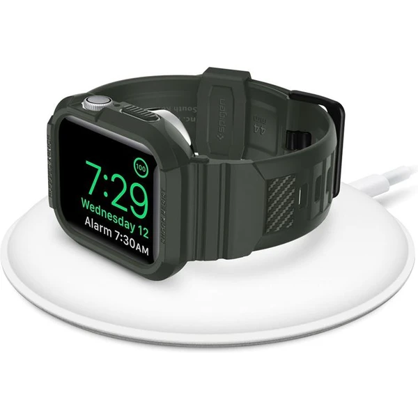 Spigen Rugged Armor Pro řemínek s pouzdrem Apple Watch 44/45mm zelený - Řemínky - Obrázek USPJF00101