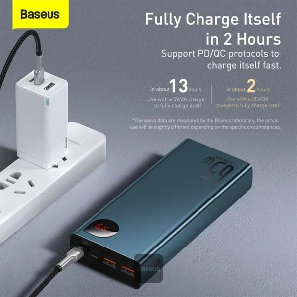 Baseus Adaman Metal 20000mAh, 65W modrá - Powerbanky - Obrázek UTHL000K01