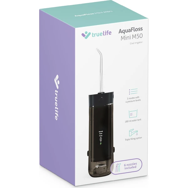 TrueLife AquaFloss Mini M50 ústní sprcha černá - Ústní sprchy - Obrázek UTUL000K01