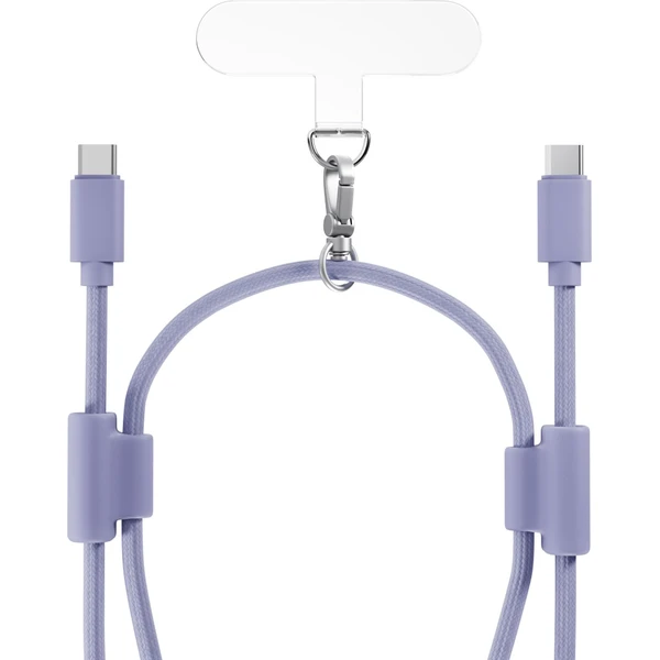 Epico šňůrka na telefon s USB-C na USB-C kabelem fialová - Kabely a redukce - Obrázek UUPL000K01
