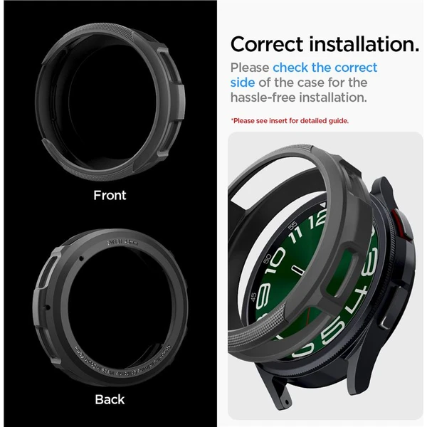 Spigen Liquid Air pouzdro Samsung Galaxy Watch6 Classic 43mm matně černé - Pouzdra - Obrázek UUV3000N01