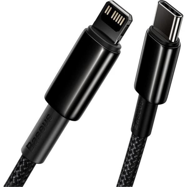 Baseus Tungsten Gold USB-C/Lightning napájecí kabel 20W 2m černý - Kabely a redukce - Obrázek UVKGF00101