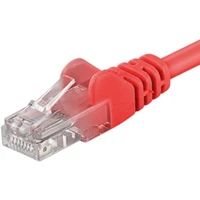 PremiumCord RJ45/RJ45 Cat5e UTP patch kabel 10m červený - Kabely a redukce