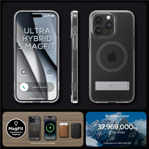 Spigen Ultra Hybrid S MagFit kryt iPhone 15 Pro grafitový - Pouzdra - Obrázek UYT8000601