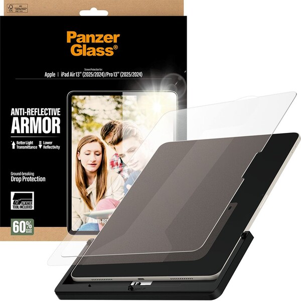 PanzerGlass® Antireflexní sklo s instalačním rámečkem Apple iPad Air 13"/Pro 13" (2024/2025)