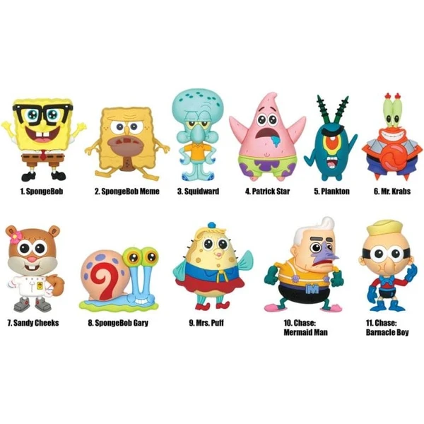 3D přívěsek na batoh Monogram International SpongeBob - Bag Clip Classic Series 3 - náhodný přívěsek - Vychytávky - Obrázek V0EF000L01