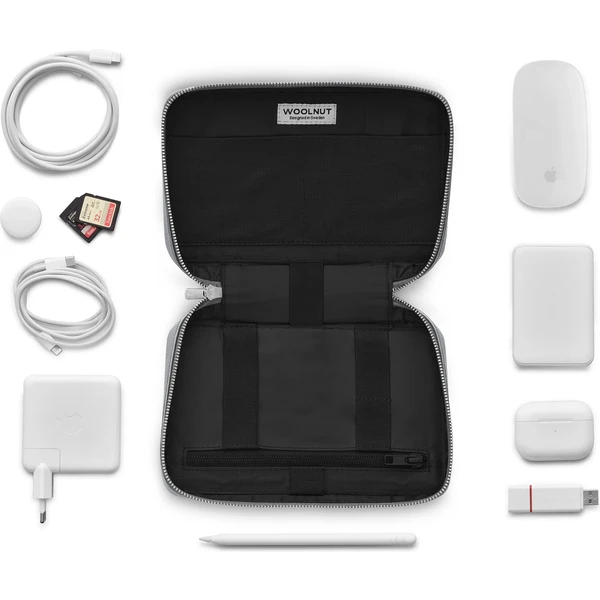Woolnut kožený Tech Organizér šedý - Organizéry - Obrázek V0Q4000701