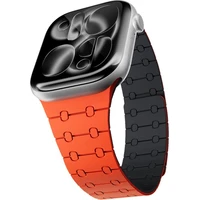 Epico Magnetic+ silikonový řemínek pro Apple Watch 49/46/45/44/42mm oranžový - Řemínky