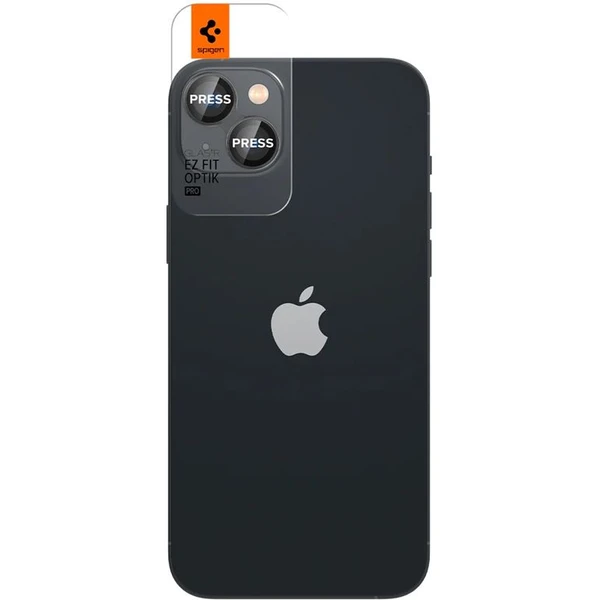 Spigen Glass tR EZ Fit Optik Pro 2 Pack tvrzené sklo na fotoaparát iPhone 15/15 Plus/14/14 Plus čern - Ochranné folie a skla - Obrázek V119000601