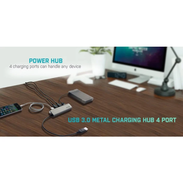 i-tec USB 3.0 Metal Charging HUB 448 4port - USB huby - Obrázek V19B000501