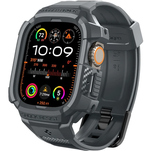Spigen Rugged Armor Pro řemínek s pouzdrem Apple Watch Ultra 3/2/1 (49mm) šedý - Řemínky - Obrázek V1A1000P01