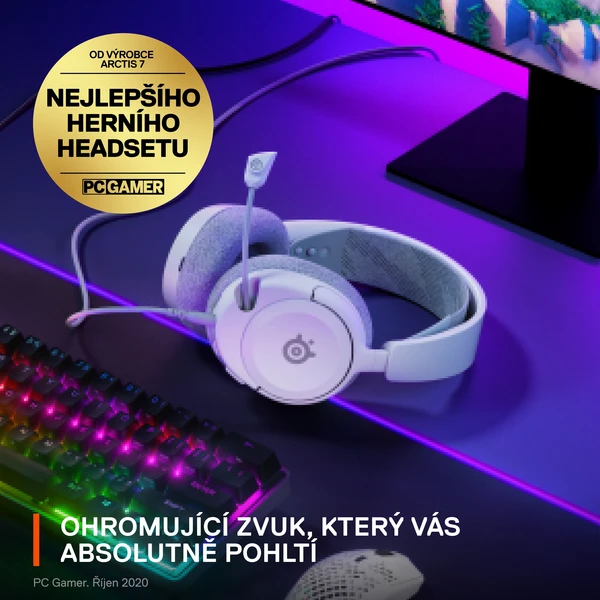 SteelSeries Arctis Nova 1 herní sluchátka bílá - Sluchátka - Obrázek V1FJ300401