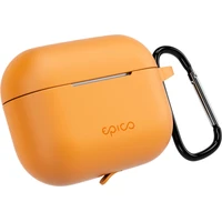 Epico silikonové pouzdro s karabinou AirPods Pro 3 oranžová - Pouzdra