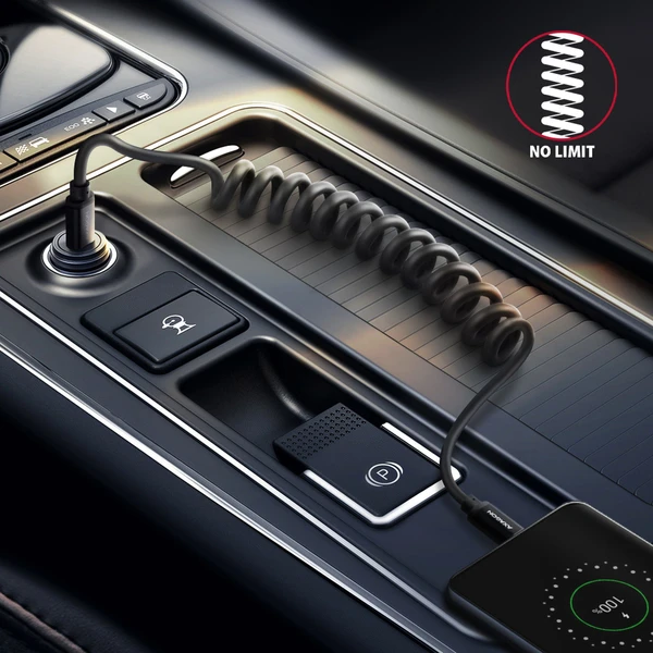 AXAGON BUCM-CM20TB TWISTER USB-C/USB-C napájecí kabel 60W 1,1m černý - Kabely a redukce - Obrázek V1P0000K01