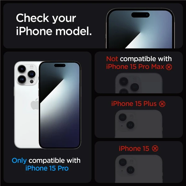 Spigen Glass tR EZ Fit Privacy 2 Pack tvrzené sklo iPhone 15 Pro čiré - Ochranné folie a skla - Obrázek V1Z8000601