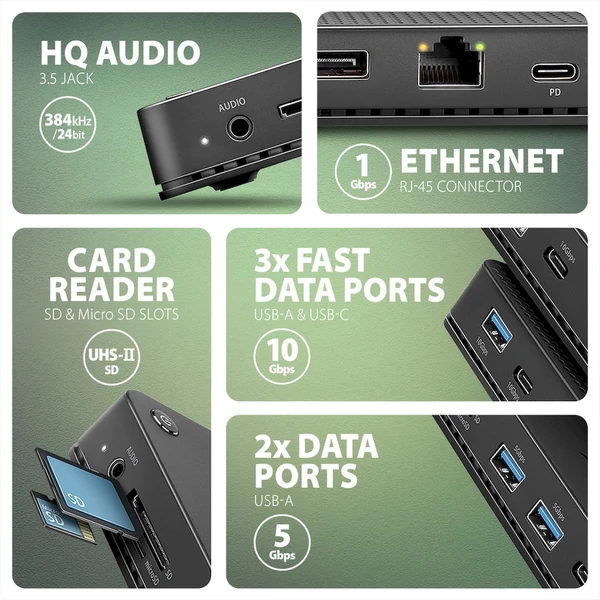 AXAGON HMC-U4 12v1 USB-C hub - Dokovací stanice - Obrázek V25D000N01