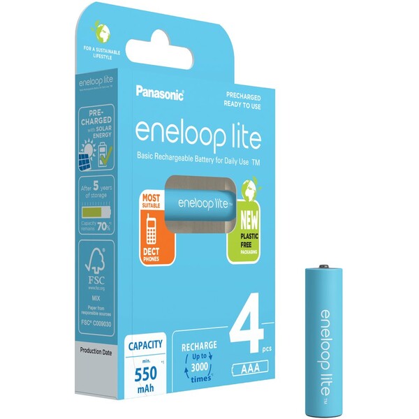 Panasonic Eneloop Lite AAA 4ks 4LCCE/4BE Modrá