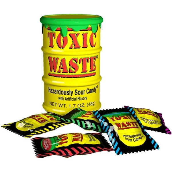 Kyselé bonbony Toxic Waste - Žlutý soudek 42g - Cukrovinky - Obrázek V2EG000J01