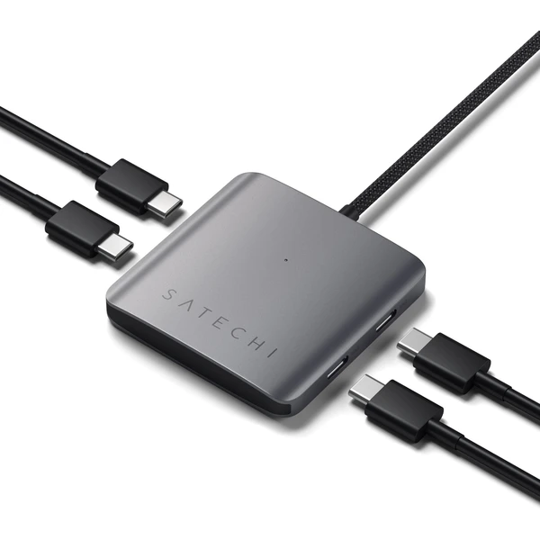 Satechi čtyřportový USB-C hub s PD vesmírně šedý - USB huby - Obrázek V2OC000J01