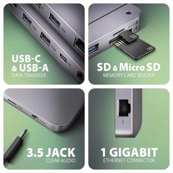 AXAGON HMC-12GM2 12v1 USB-C hub - Dokovací stanice - Obrázek V2W3000L01