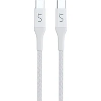 iWant Power Delivery USB-C/USB-C pletený kabel (100W) 1,2m bílý - Kabely a redukce