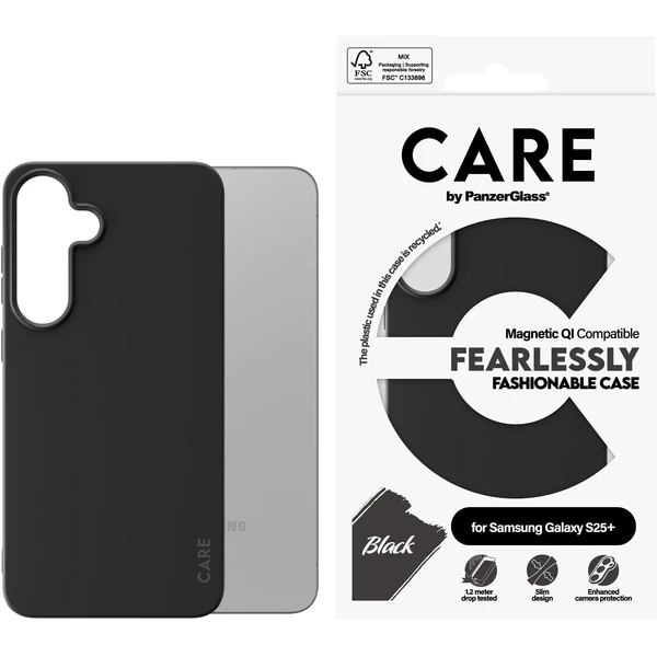 PanzerGlass® CARE kryt Samsung Galaxy S25+ Fearlessly černý QI - Pouzdra - Obrázek V3FC000J01