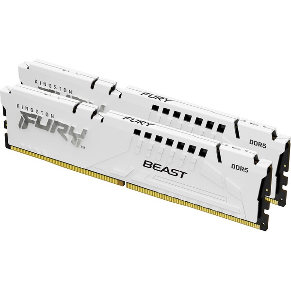 Kingston FURY Beast White DDR5 64GB 6400MHz CL32 DIMM (2x32GB) EXPO/XMP (KF564C32BWEK2-64) Bílá