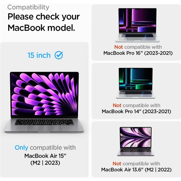 Spigen Glass tR Slim tvrzené sklo MacBook Air 15" M2/M3/M4 - Ochranné folie a skla - Obrázek V3N5000701