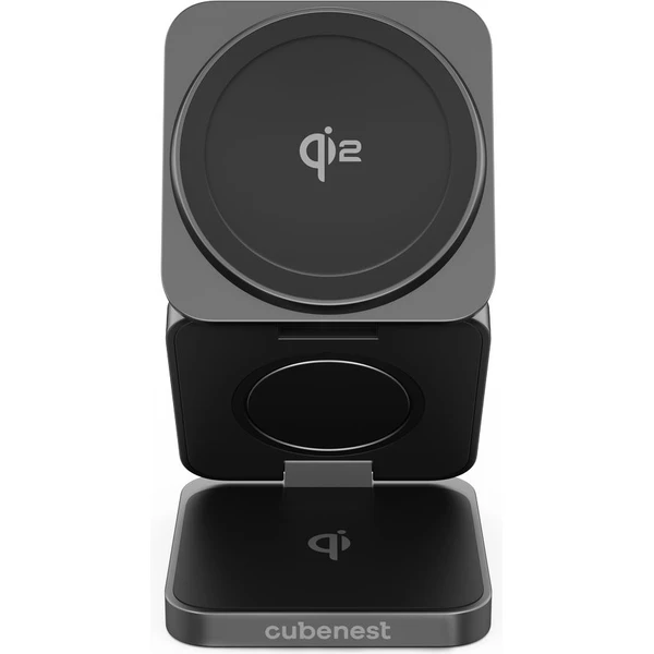 Cubenest SQ312 Fold Pro Qi2 (MagSafe) 3v1 magnetická nabíječka černá - Nabíječky - Obrázek V3PF000N01