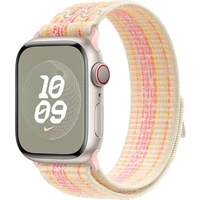 Apple Watch 41/40/38mm hvězdně bílý / růžový provlékací sportovní řemínek Nike - Řemínky