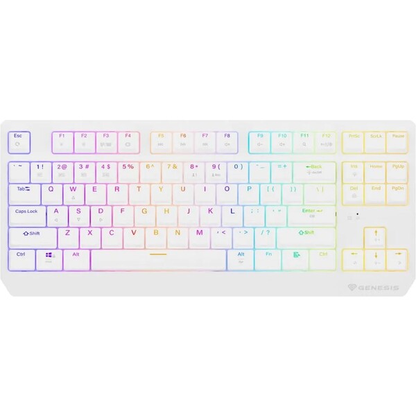Genesis THOR 230 TKL RGB bezdrátová mechanická klávesnice bílá Outemu Red NKG-2165