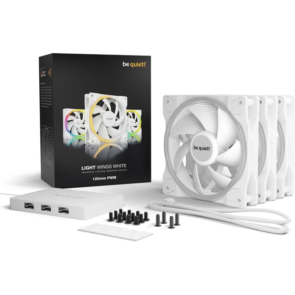 Be quiet! Light Wings White 120 mm ventilátor 3ks - Ventilátory pro PC - Obrázek V4MA000601