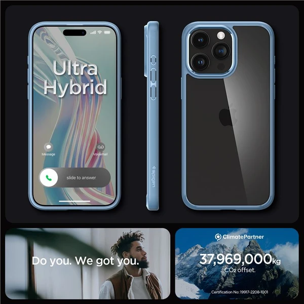 Spigen Crystal Hybrid kryt iPhone 15 Pro Max modrý - Pouzdra - Obrázek V4Z8000601