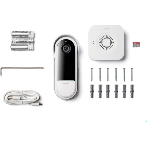 Omajin by Netatmo Wireless Video Doorbell bezdrátový zvonek s kamerou + 64GB microSD karta - Chytré zvonky - Obrázek V50A000N01