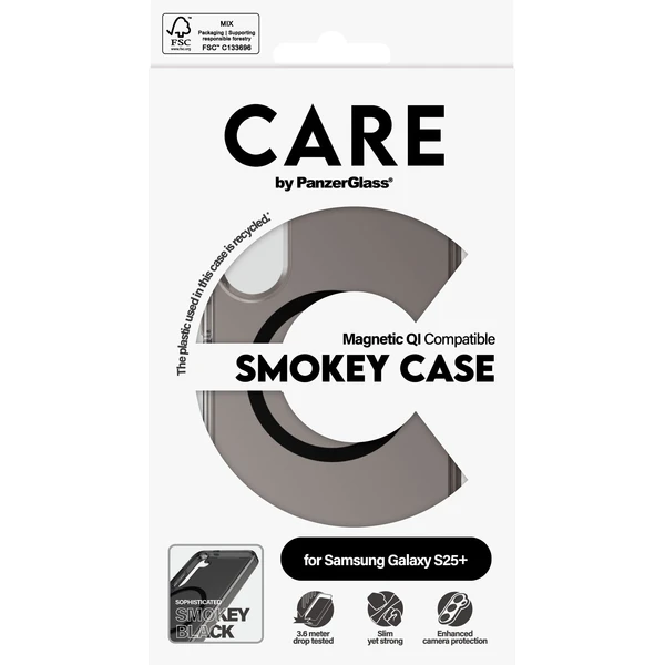PanzerGlass® CARE kryt Samsung Galaxy S25+ Smokey kouřový/černý QI - Pouzdra - Obrázek V5FC000J01