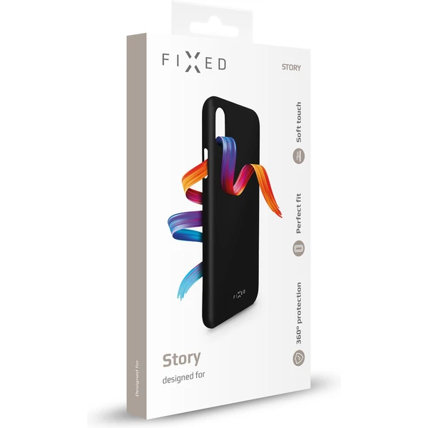 FIXED Story silikonový kryt  Samsung Galaxy A32 černý - Pouzdra - Obrázek V65U000501