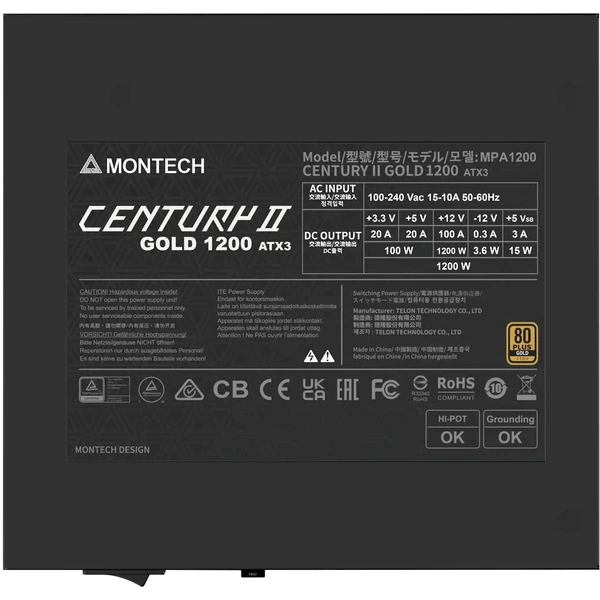 Montech CENTURY II 1200W - Zdroje - Obrázek V6YL000K01