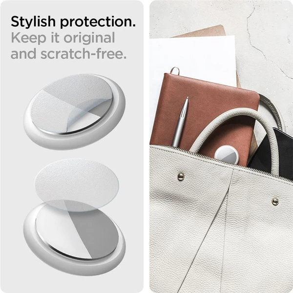 Spigen AirSkin Shield HD 4 Pack ochranná fólie Apple AirTag čirá - Ochranné folie a skla - Obrázek V75KF00101