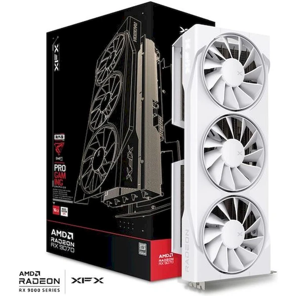XFX Swift AMD Radeon RX 9070 OC 16GB GDDR6, Triple Fan Gaming Edition white - Grafické karty - Obrázek V7LE000L01