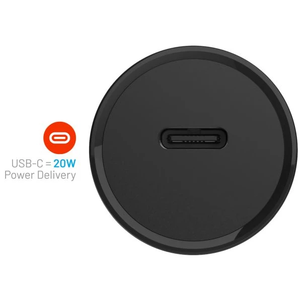 FIXED autonabíječka s USB-C výstupem a podporou PD, 20W černá - Nabíječky - Obrázek V7O2000P01