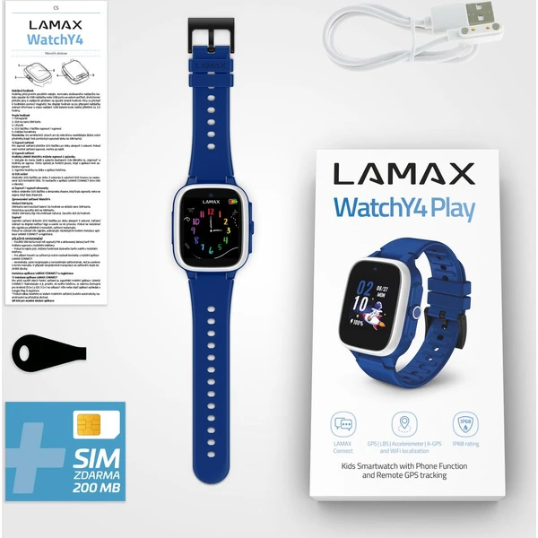 LAMAX WatchY4 Play dětské hodinky modré - Chytré hodinky - Obrázek V829000P01