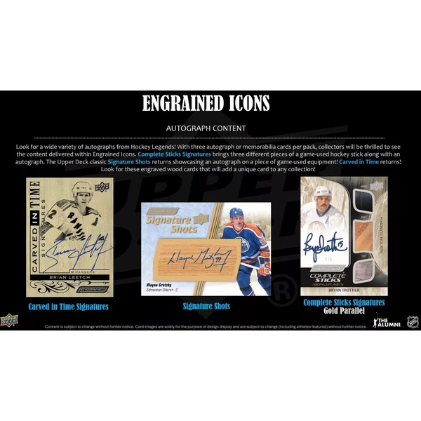 Hokejové karty 2024-25 Upper Deck Engrained Icons Hockey Hobby Box - Hokejové karty - Obrázek V86R000K01