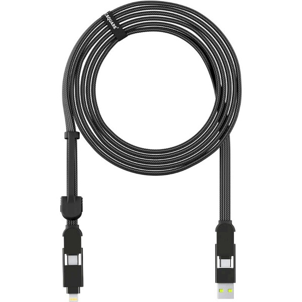 3m nabíjecí kabel 6v1 Rolling Square inCharge XL - černý